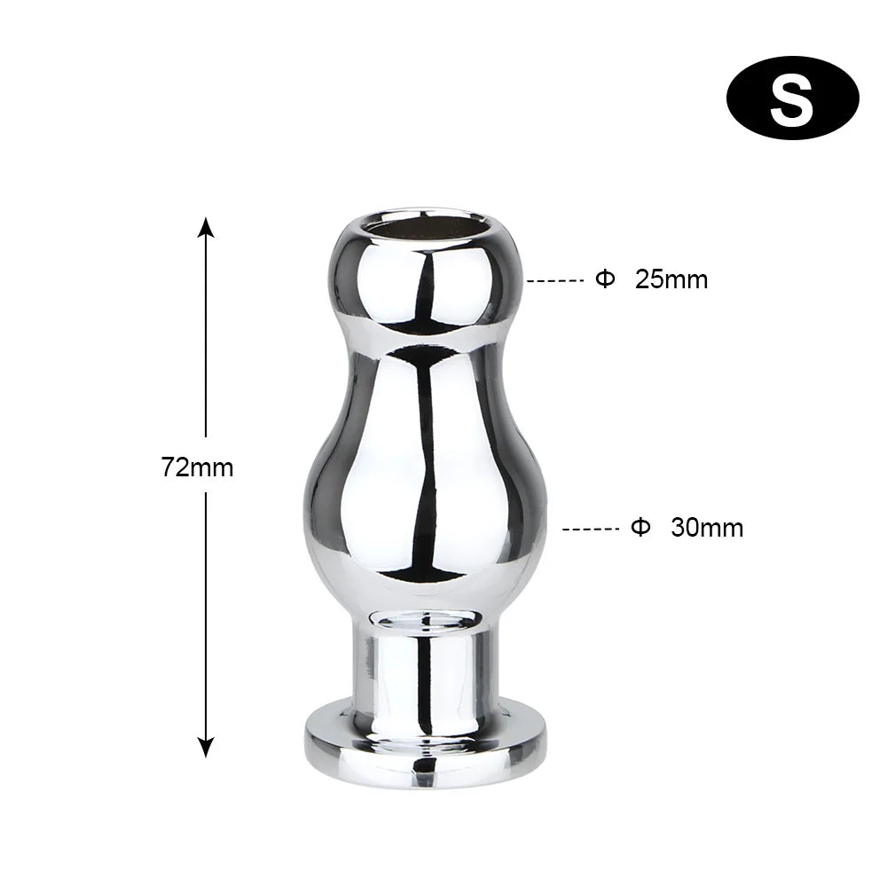 Hollow Stainless Steel Anal Plug – 3 Size Options