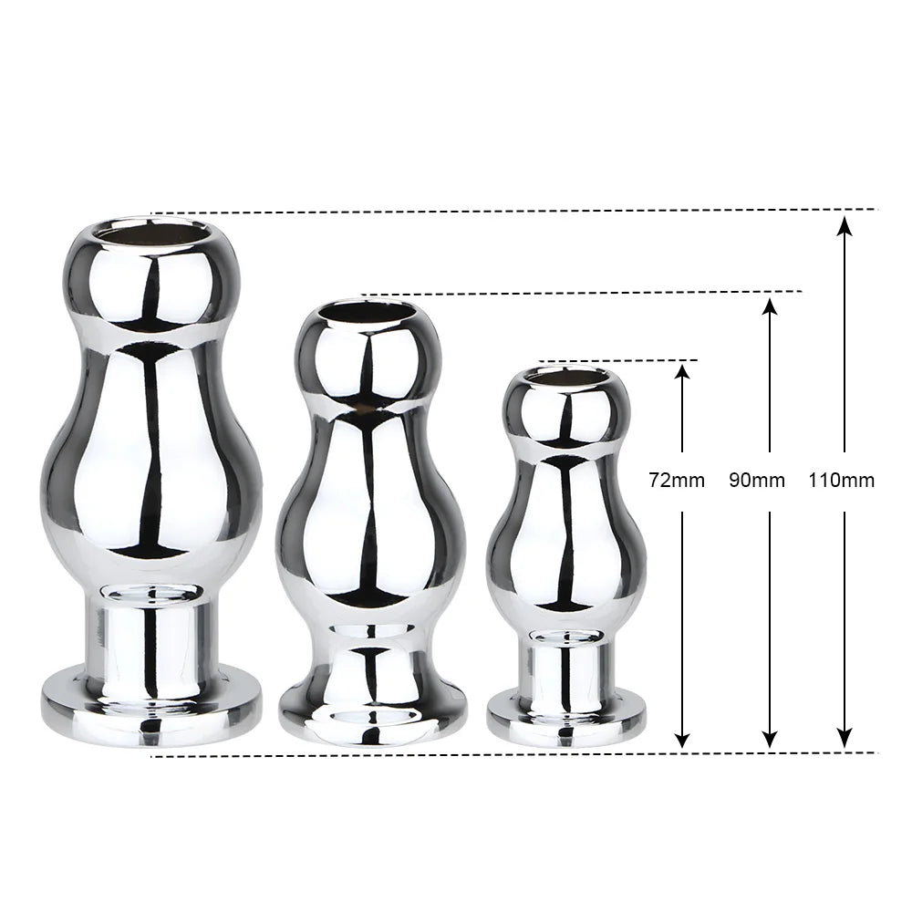 Hollow Stainless Steel Anal Plug – 3 Size Options