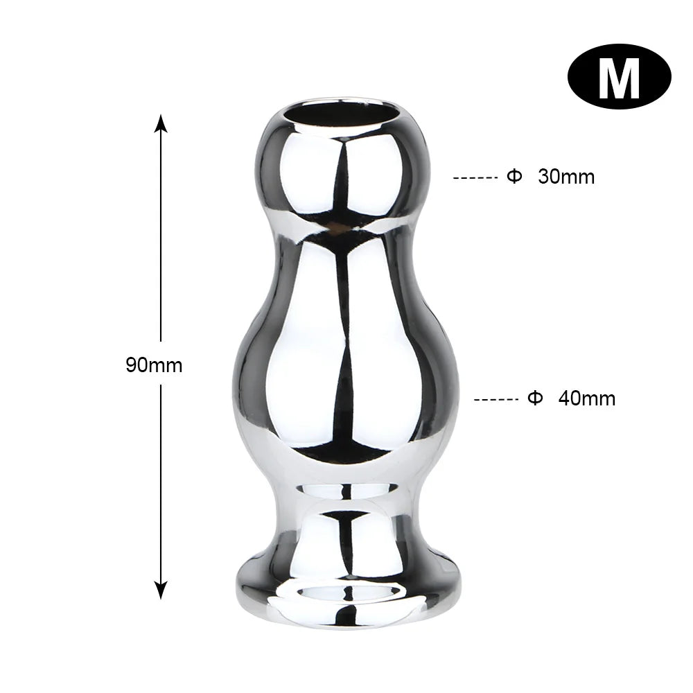 Hollow Stainless Steel Anal Plug – 3 Size Options