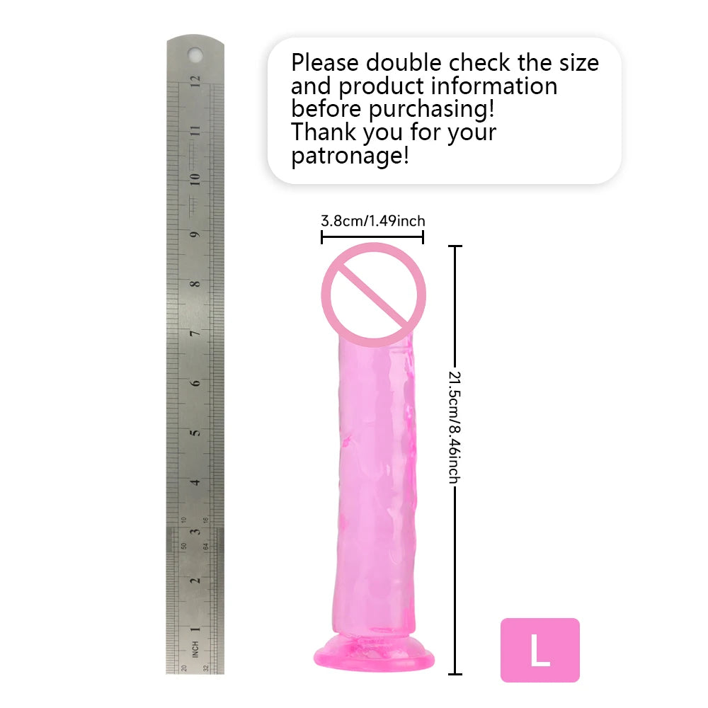 Jelly Dildo with Suction Cup – 8 Size Options