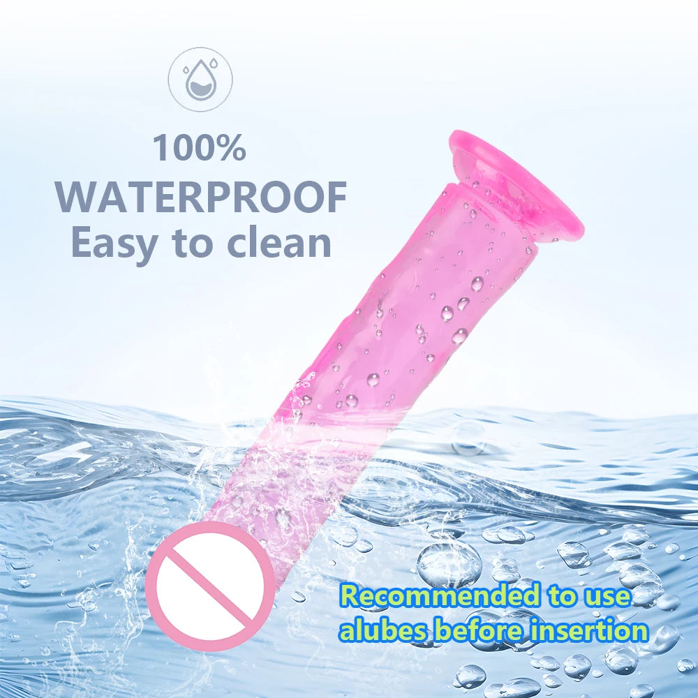 Jelly Dildo with Suction Cup – 8 Size Options