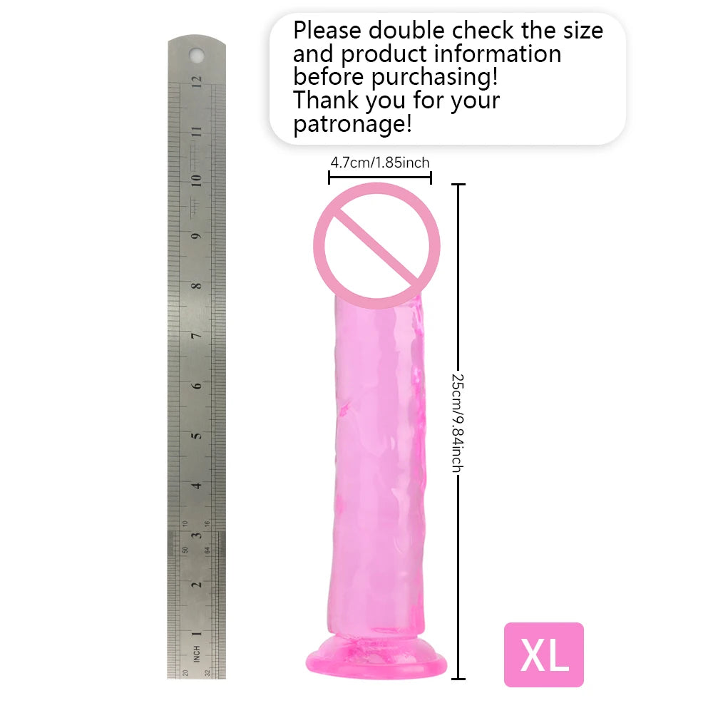 Jelly Dildo with Suction Cup – 8 Size Options