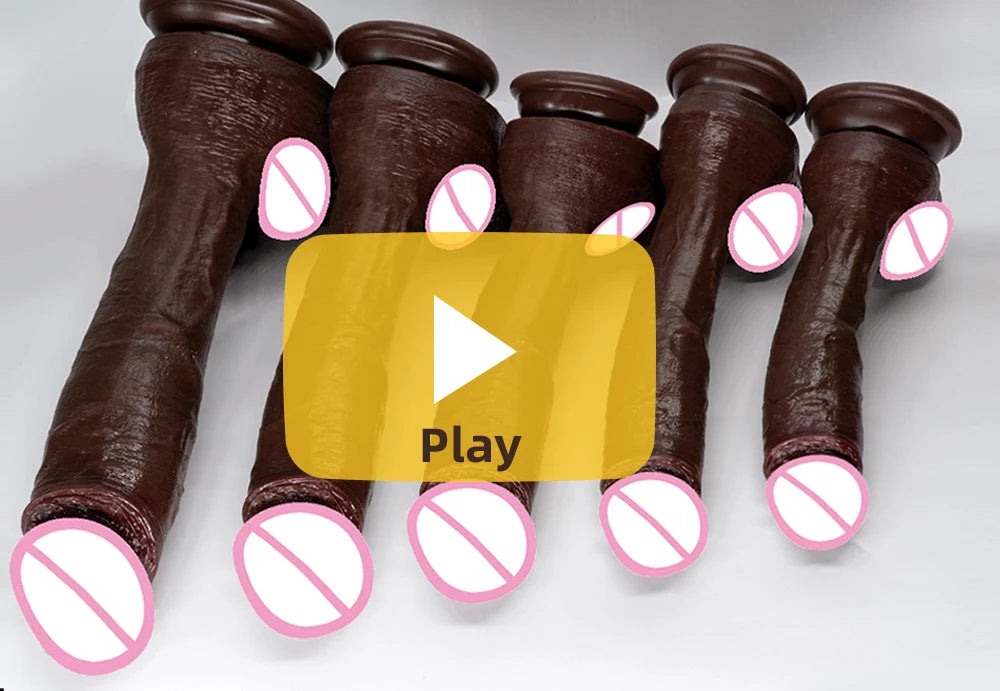 Realistic Long Black Dildo with Suction Cup