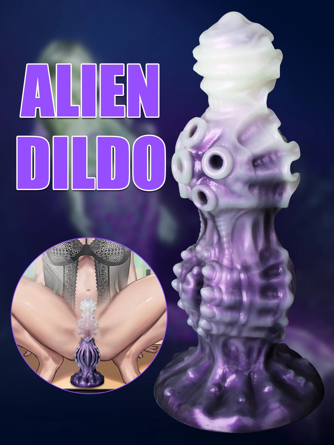 Huge Monster Dildo with Raised Texture