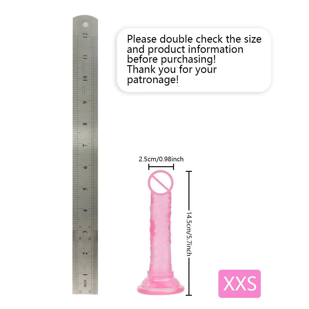 Jelly Dildo with Suction Cup – 8 Size Options