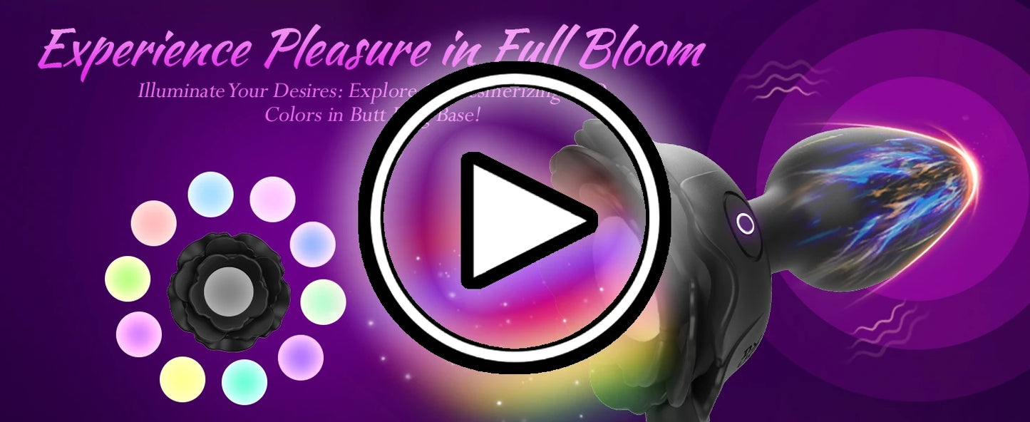 LED Vibrating Rose Anal Plug