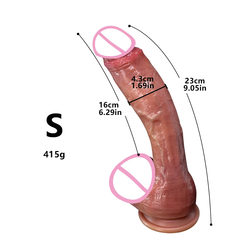Oversized Realistic Suction Dildo