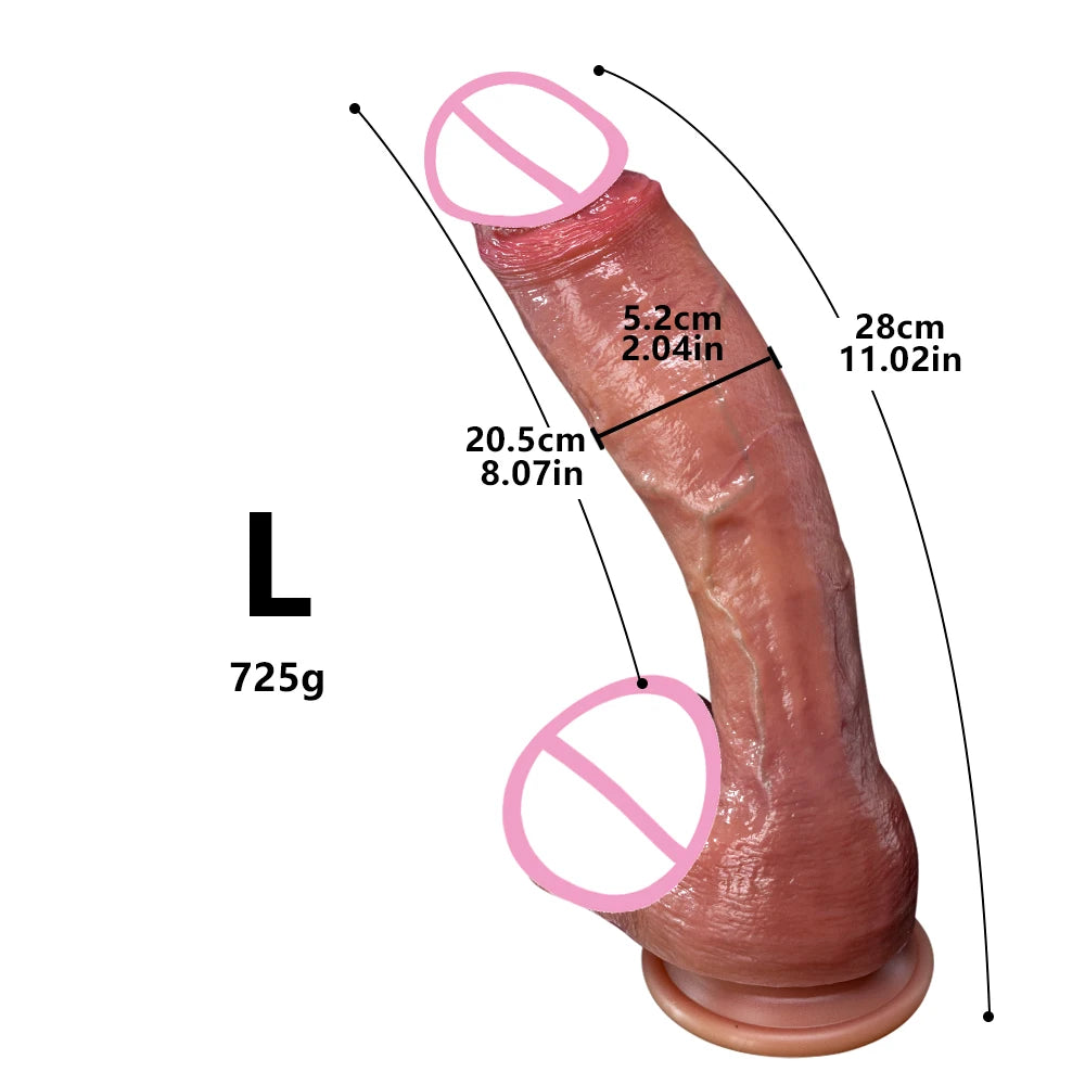 Oversized Realistic Suction Dildo