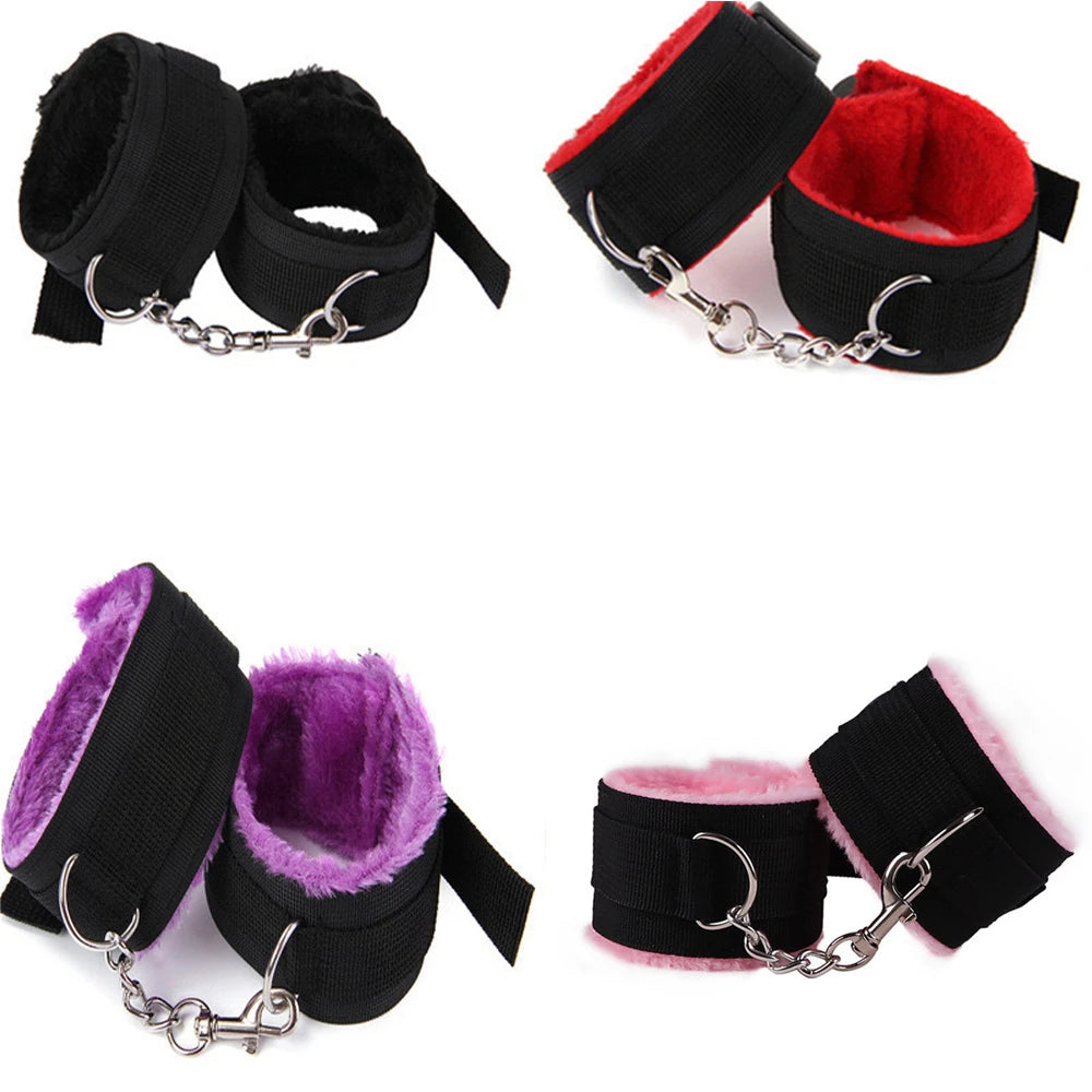 Plush Handcuff & Ankle Cuff Set