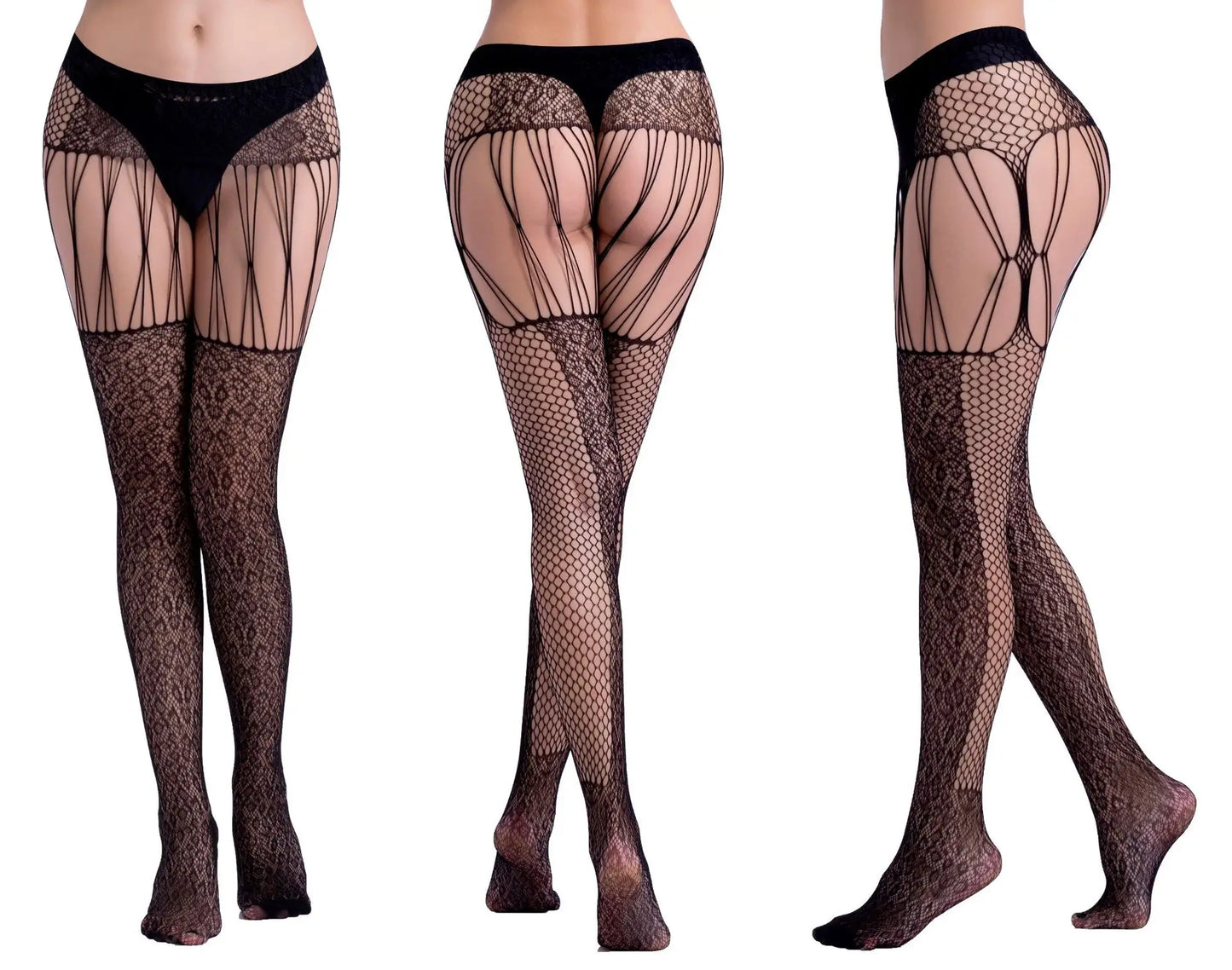Open Crotch Fishnet Pantyhose