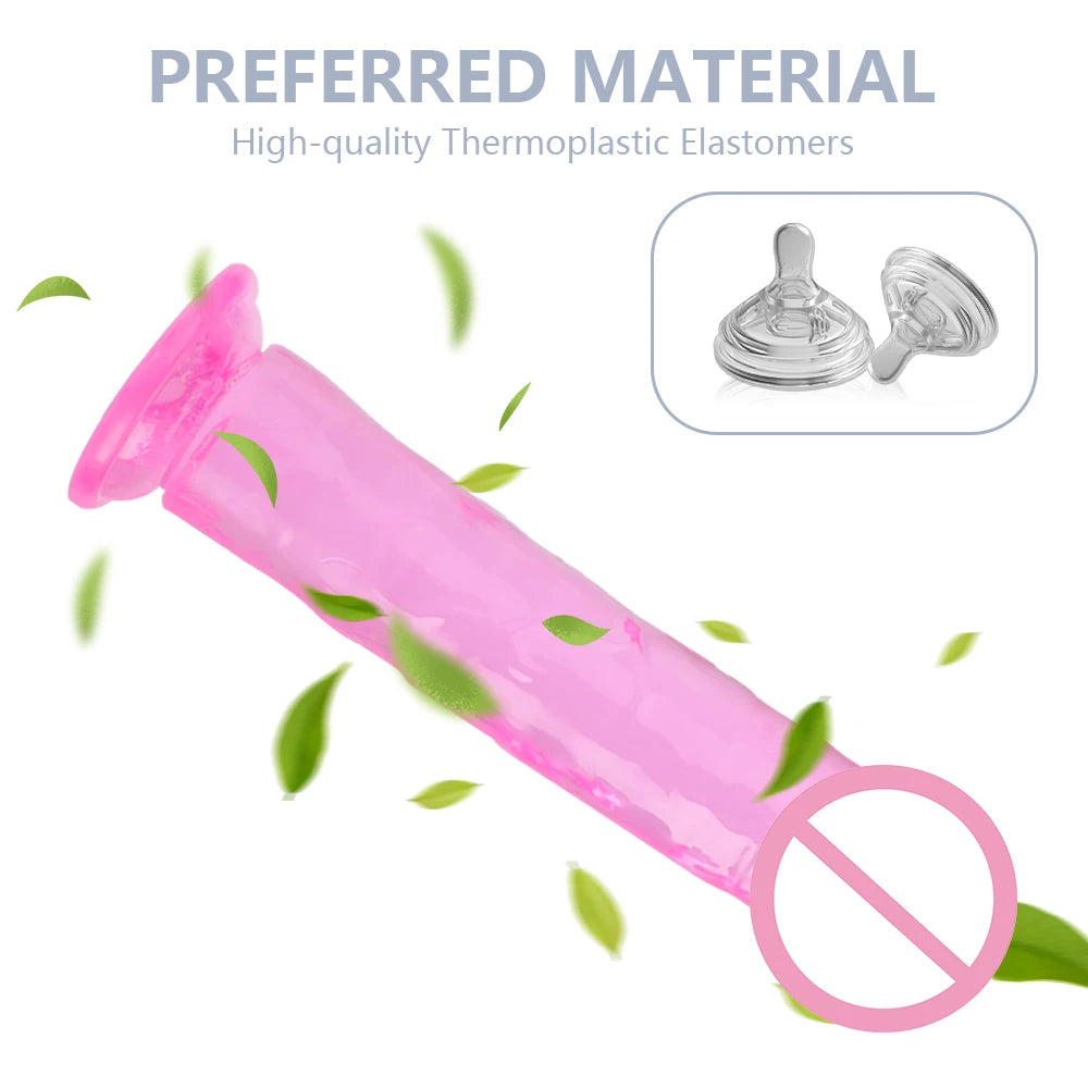 Jelly Dildo with Suction Cup – 8 Size Options