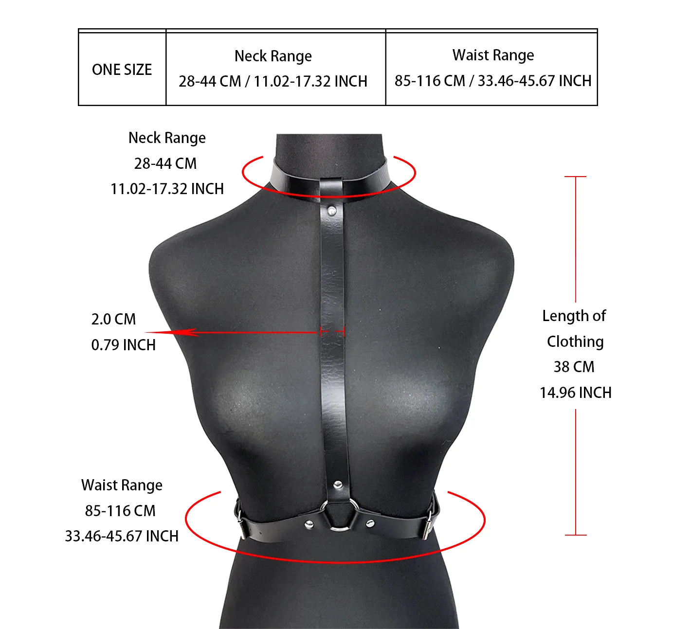 Leather Chest Harness Belt