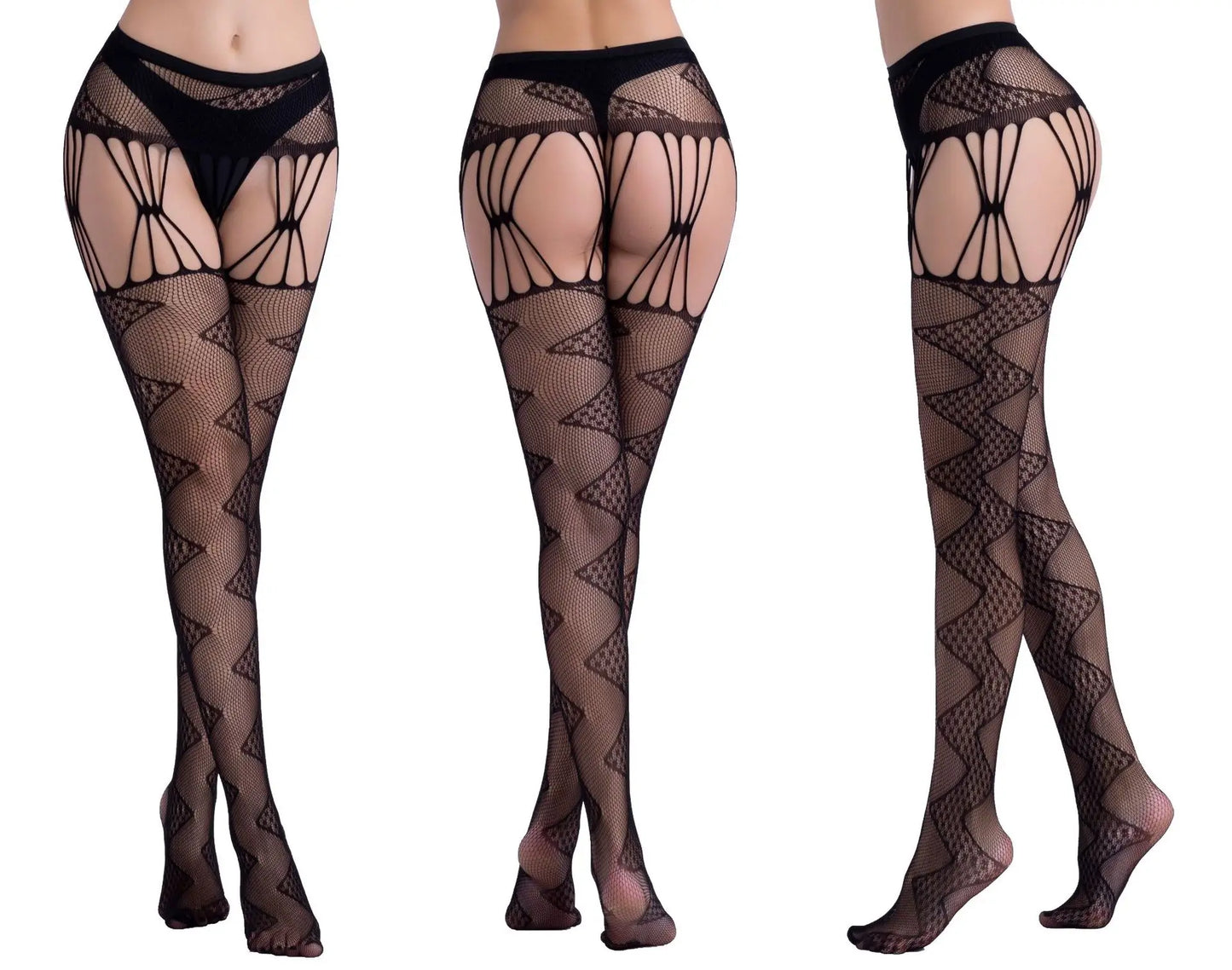 Open Crotch Fishnet Pantyhose