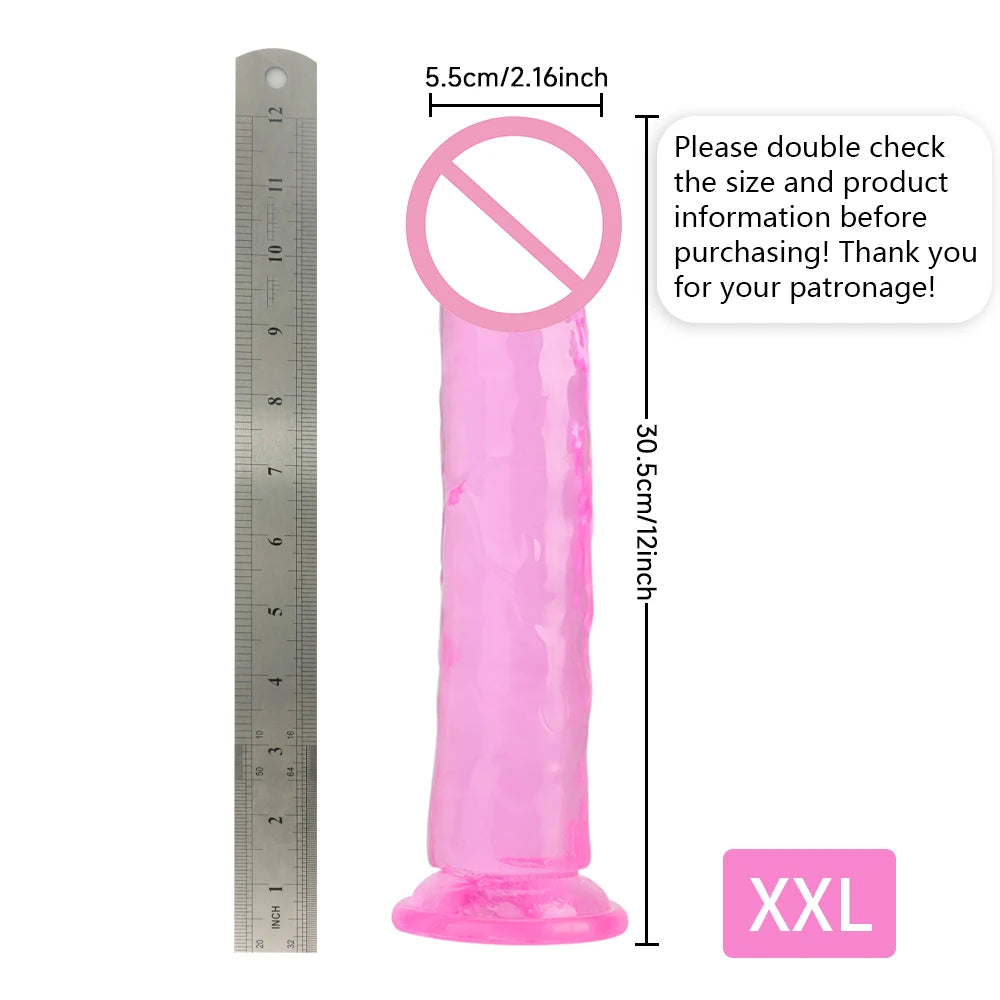 Jelly Dildo with Suction Cup – 8 Size Options