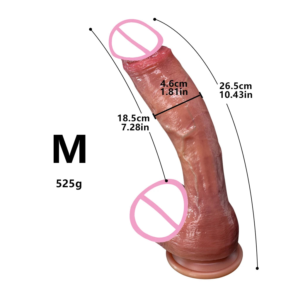 Oversized Realistic Suction Dildo
