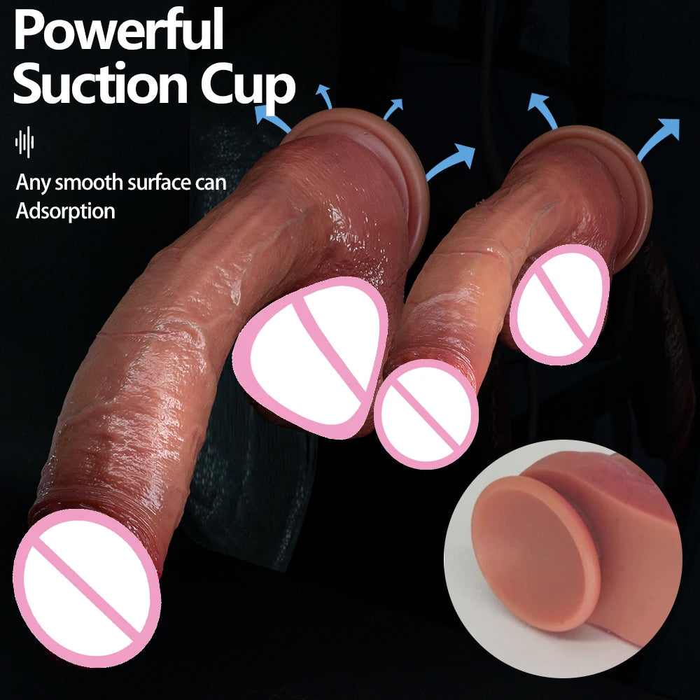 Oversized Realistic Suction Dildo