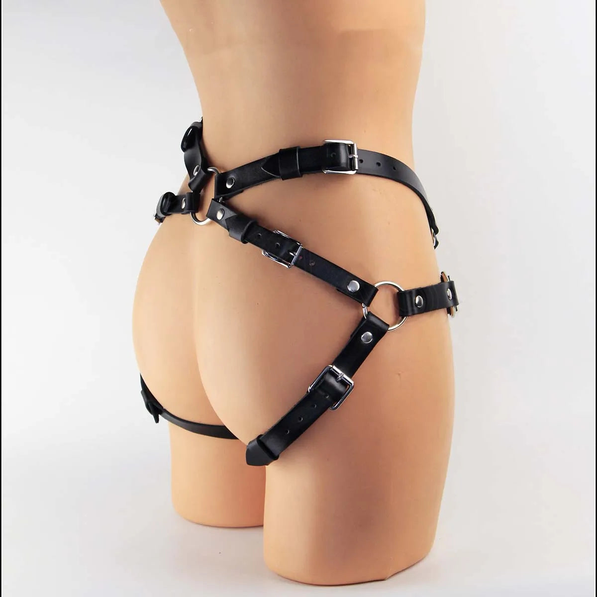 Leather Thigh Harness Garter Belt