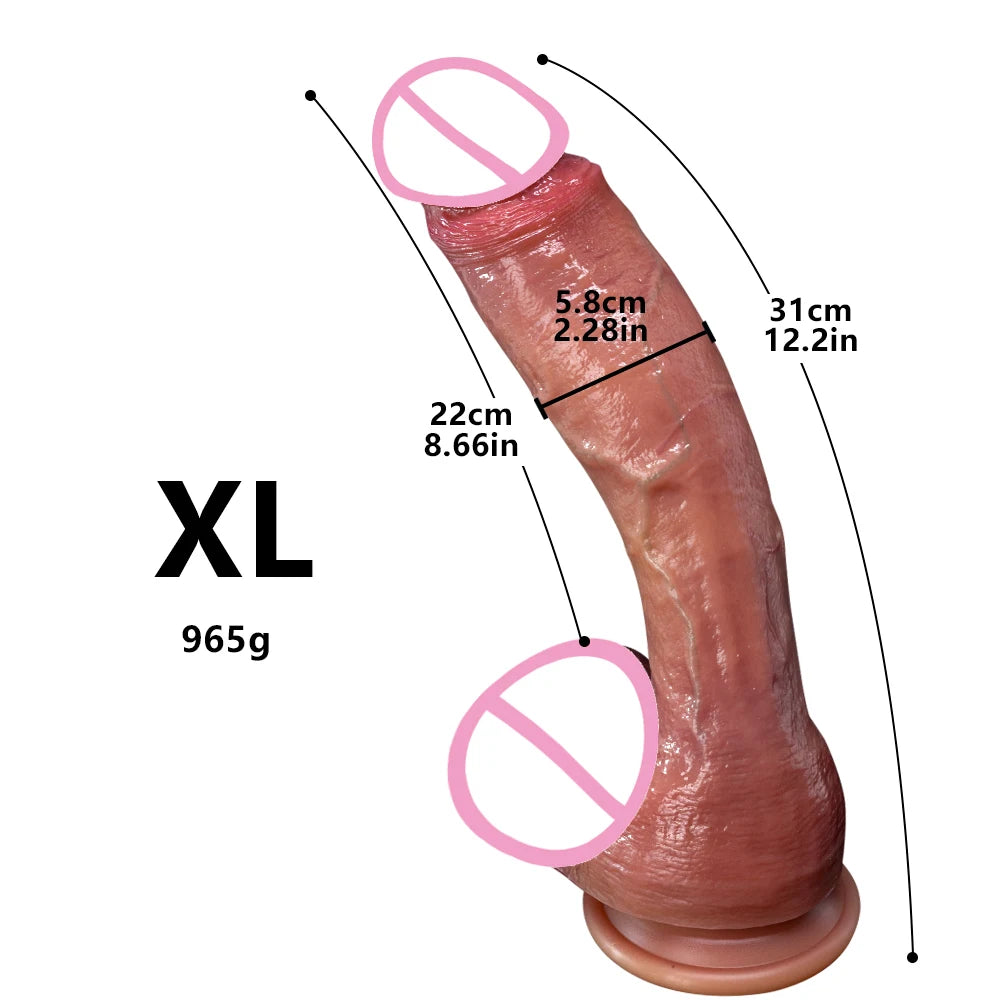 Oversized Realistic Suction Dildo