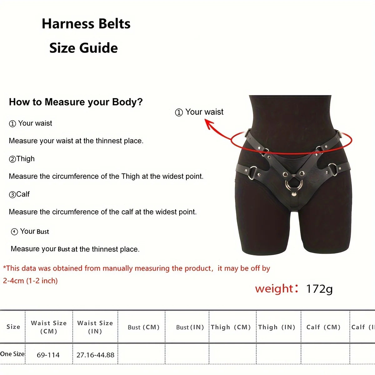 Leather Thigh Harness Garter Belt