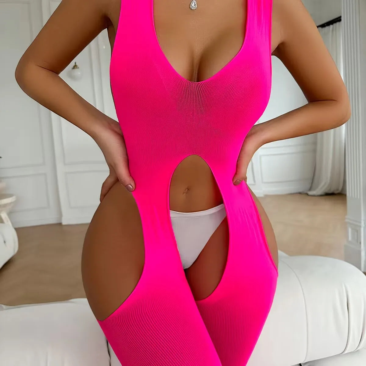 Fishnet Mesh Bodystocking Lingerie