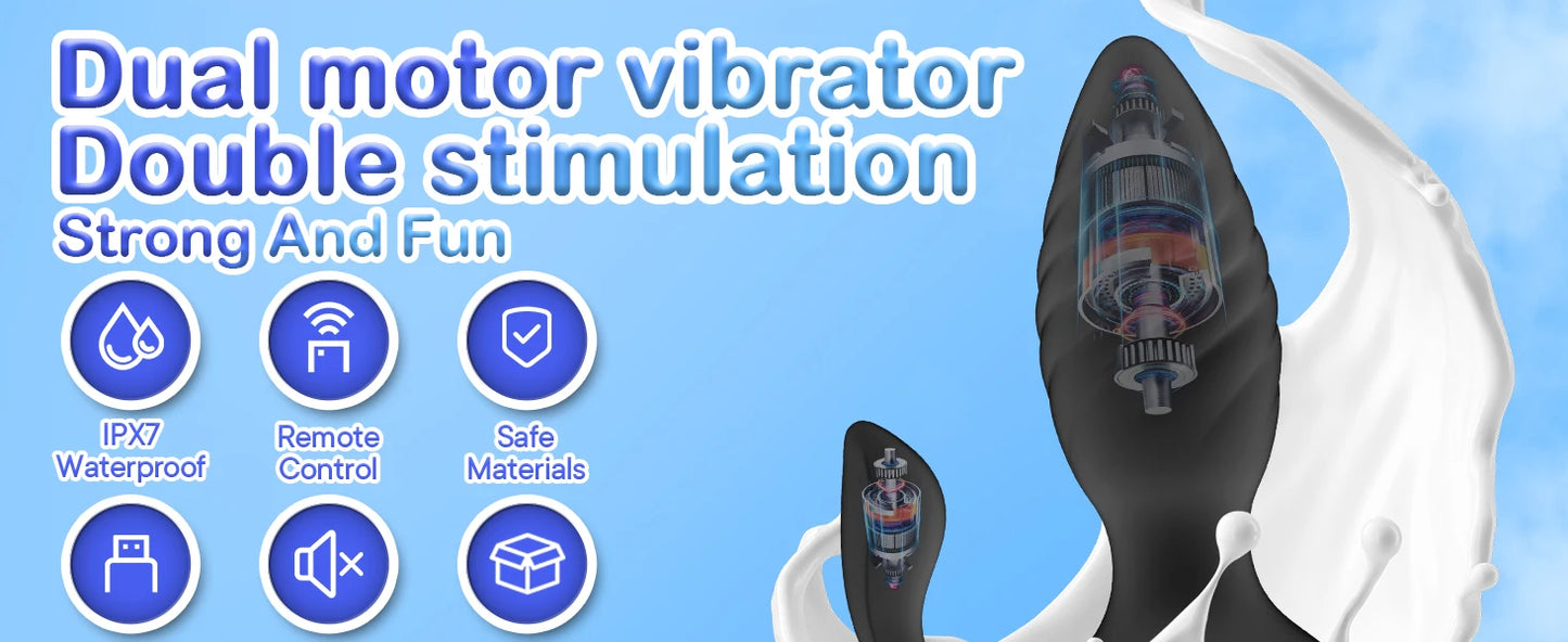 Dual Motor Anal Plug