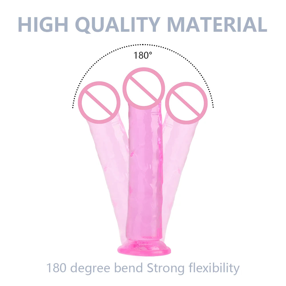 Jelly Dildo with Suction Cup – 8 Size Options