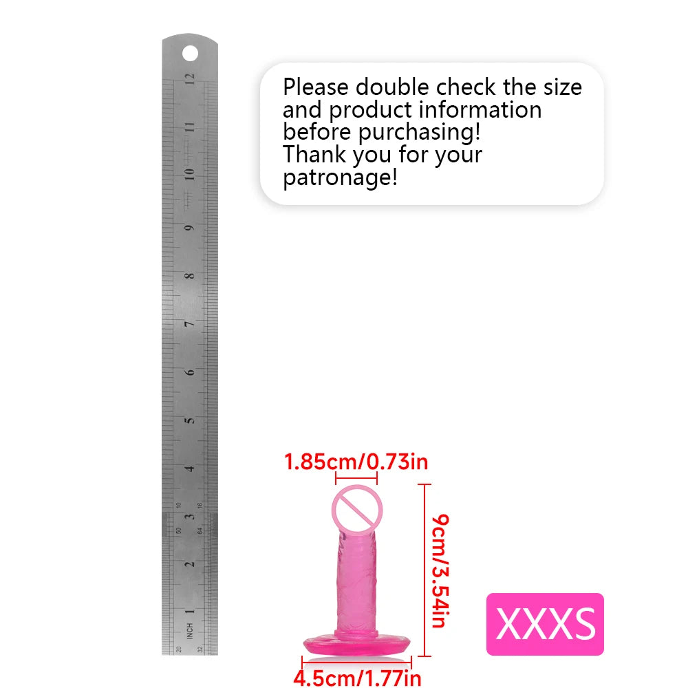 Jelly Dildo with Suction Cup – 8 Size Options