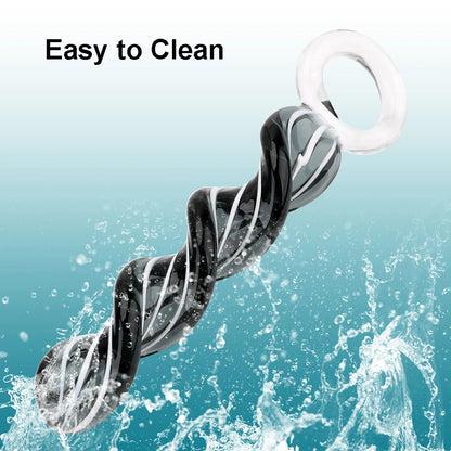 Glass Spiral Anal Plug