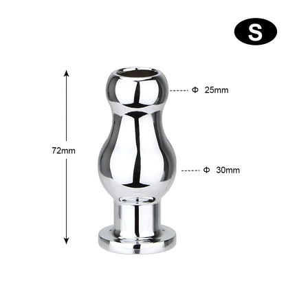 Hollow Stainless Steel Anal Plug – 3 Size Options
