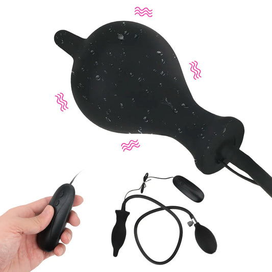 Inflatable Vibrating Anal Plug
