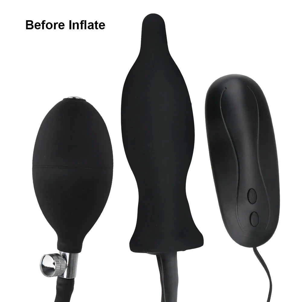 Inflatable Vibrating Anal Plug