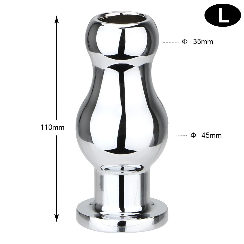 Hollow Stainless Steel Anal Plug – 3 Size Options