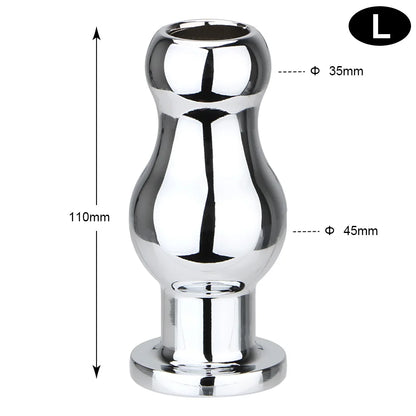 Hollow Stainless Steel Anal Plug – 3 Size Options