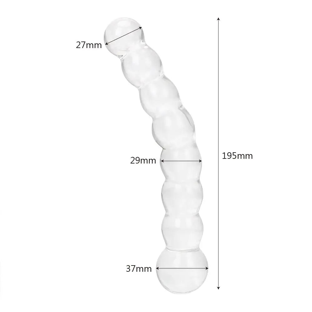 Transparent Glass Anal Plug