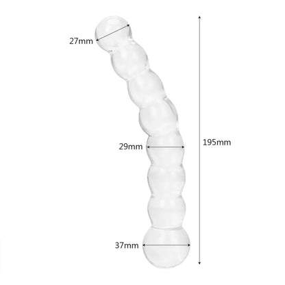Transparent Glass Anal Plug