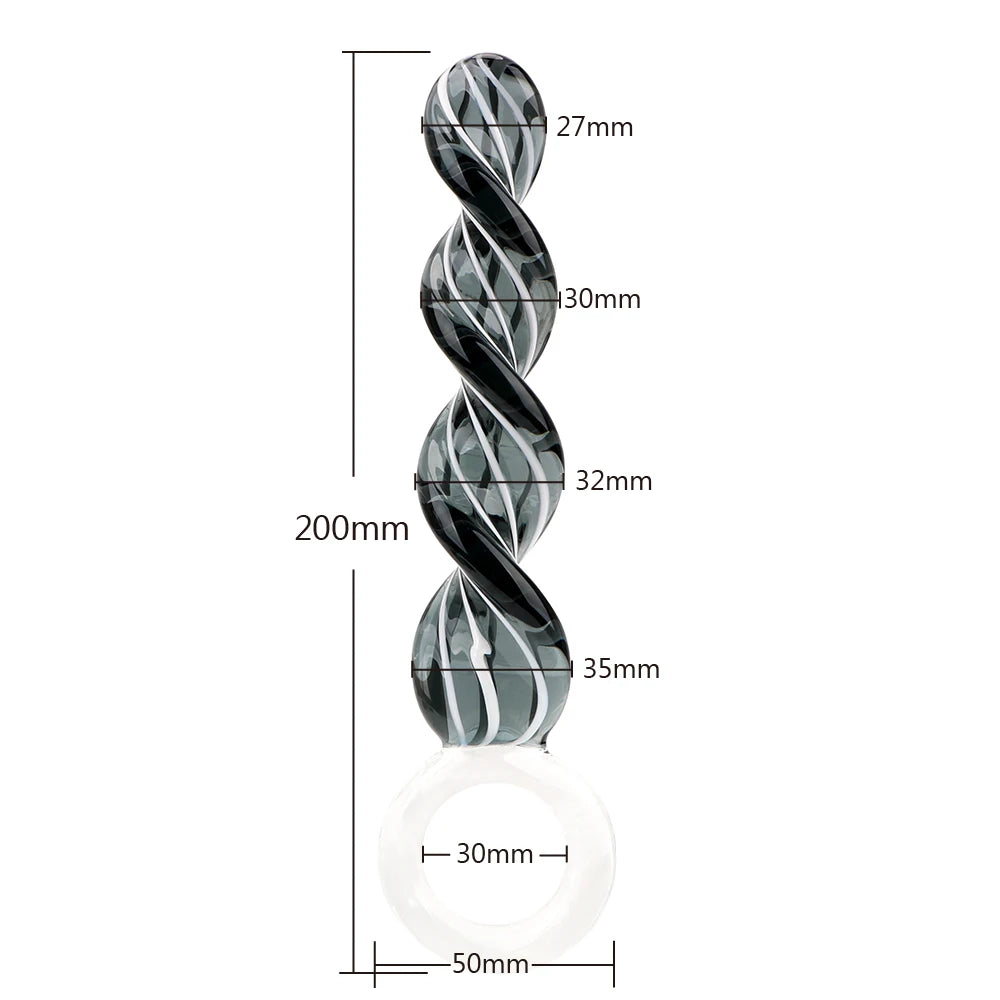 Glass Spiral Anal Plug