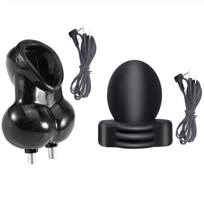 Electric Shock Glans Trainer Massage Cup Penis Stimulator Cock Rings Scrotum Bound Sleeves Male Chasity Cock Cage Bdsm Sex Toys