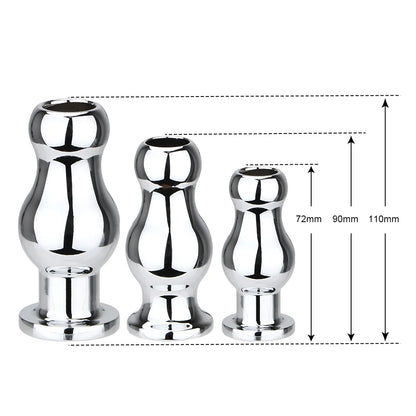 Hollow Stainless Steel Anal Plug – 3 Size Options
