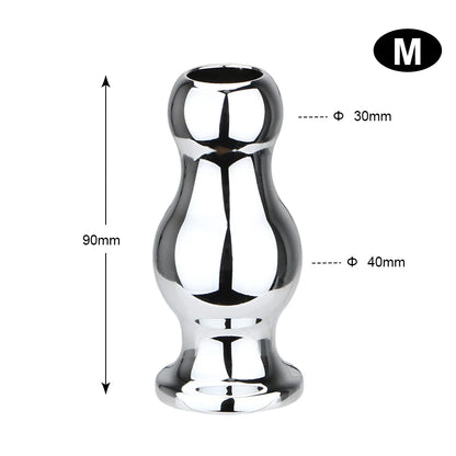 Hollow Stainless Steel Anal Plug – 3 Size Options