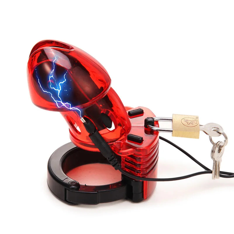 Electric Shock Glans Trainer Massage Cup Penis Stimulator Cock Rings Scrotum Bound Sleeves Male Chasity Cock Cage Bdsm Sex Toys