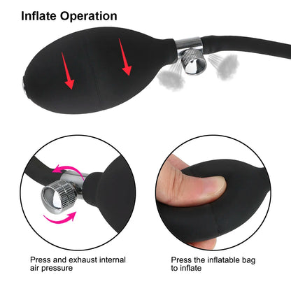 Inflatable Vibrating Anal Plug