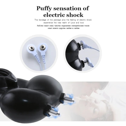 Electric Shock Glans Trainer Massage Cup Penis Stimulator Cock Rings Scrotum Bound Sleeves Male Chasity Cock Cage Bdsm Sex Toys