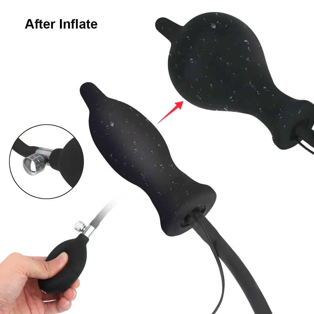 Inflatable Vibrating Anal Plug