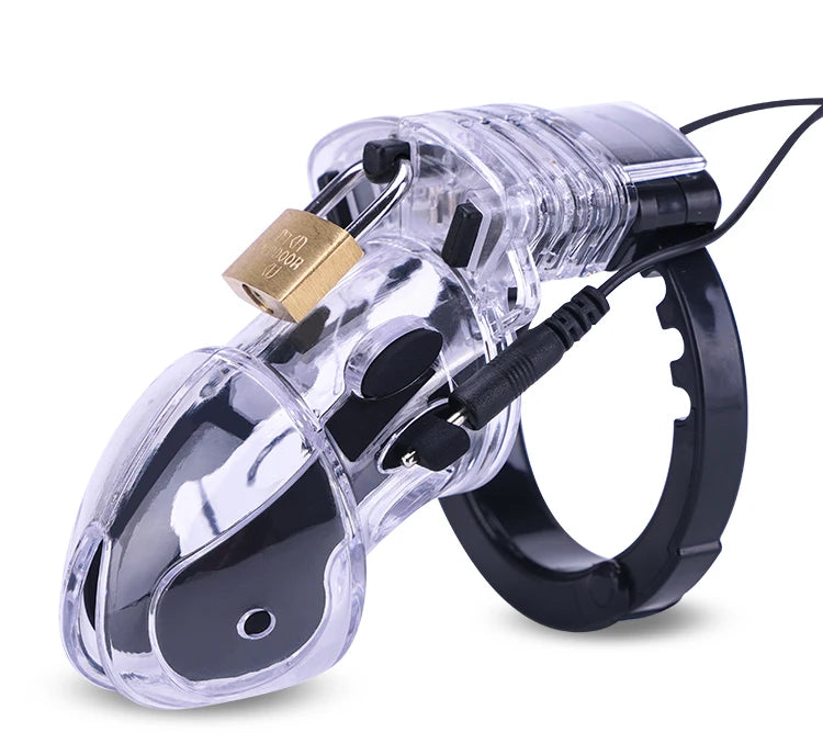Electric Shock Glans Trainer Massage Cup Penis Stimulator Cock Rings Scrotum Bound Sleeves Male Chasity Cock Cage Bdsm Sex Toys