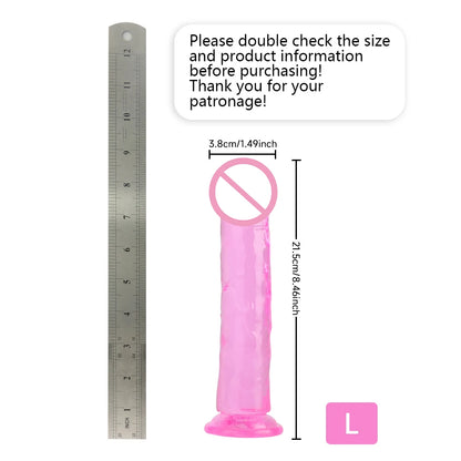 Jelly Dildo with Suction Cup – 8 Size Options