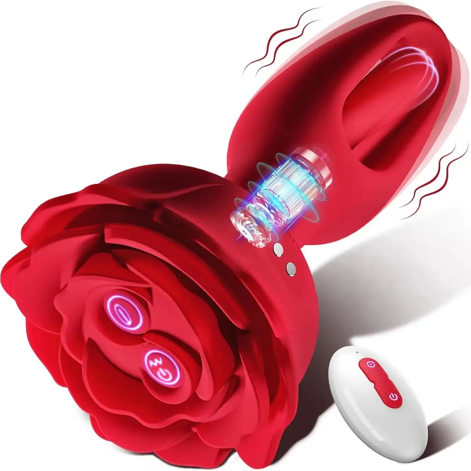 Rose Vibrating Anal Plug