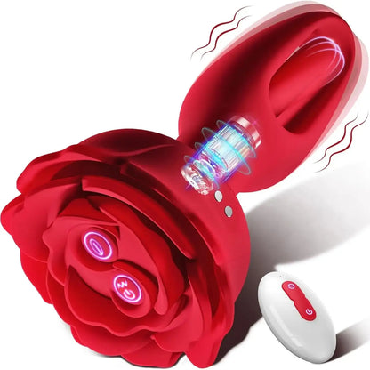 Rose Vibrating Anal Plug