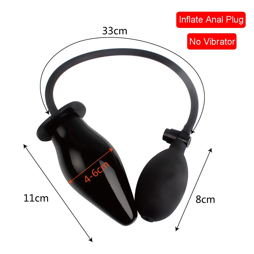 Inflatable Vibrating Anal Plug