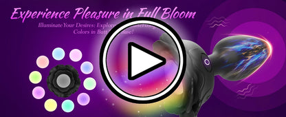 LED Vibrating Rose Anal Plug