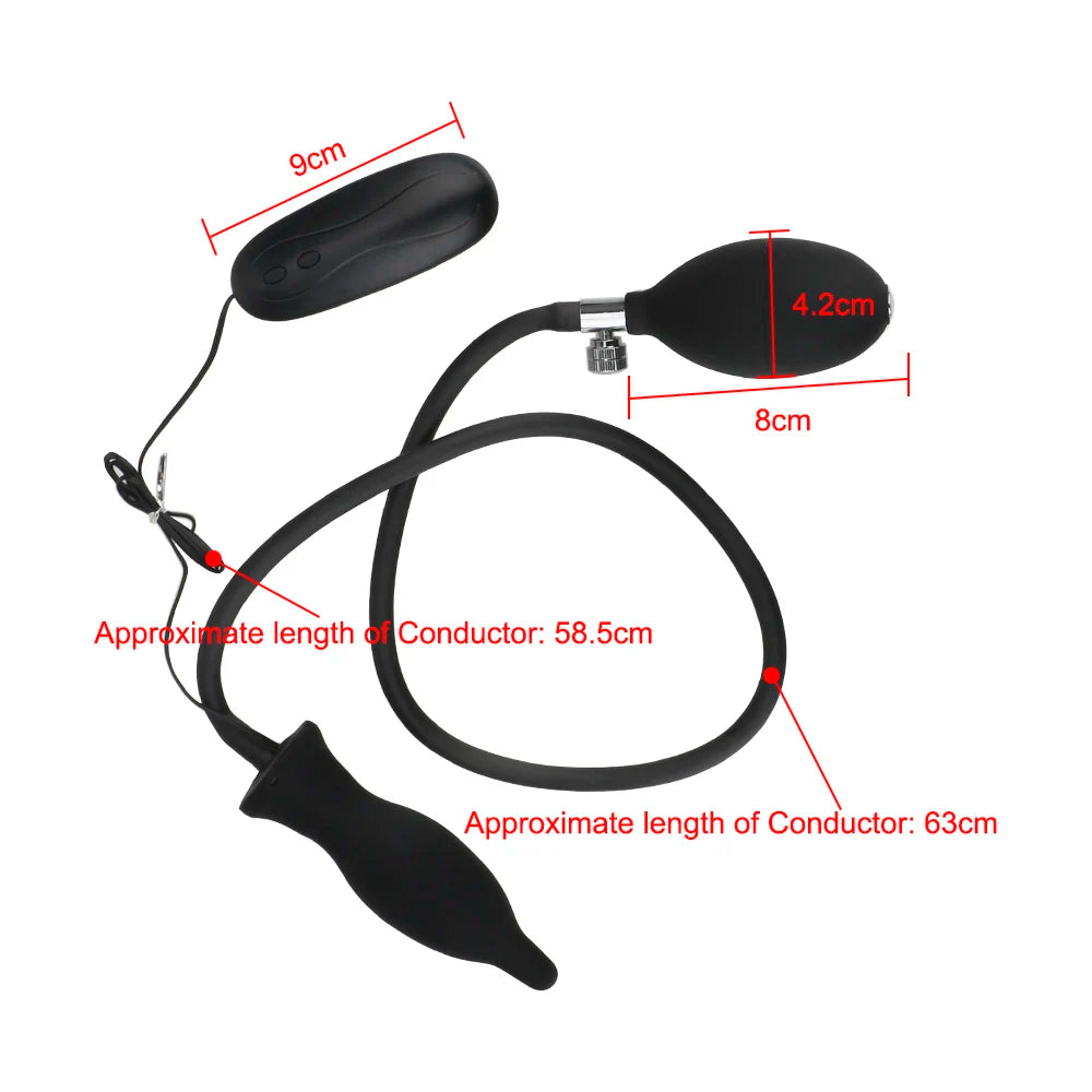 Inflatable Vibrating Anal Plug